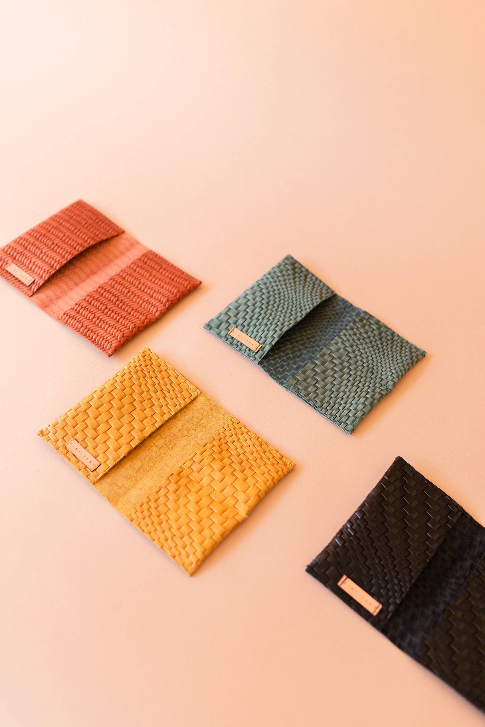Woven Leather Passport Cover - 3 colors