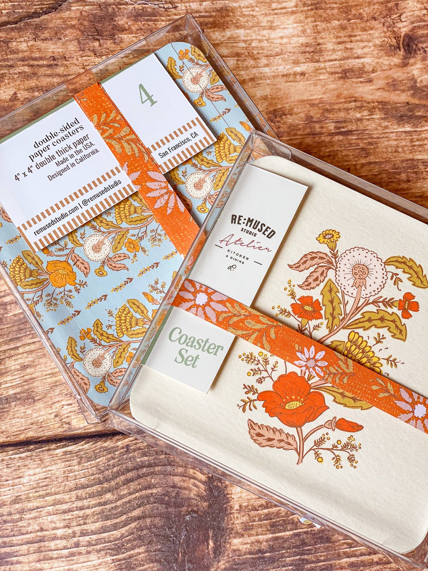 Wildflower Reverie Coaster Set-Double Sided