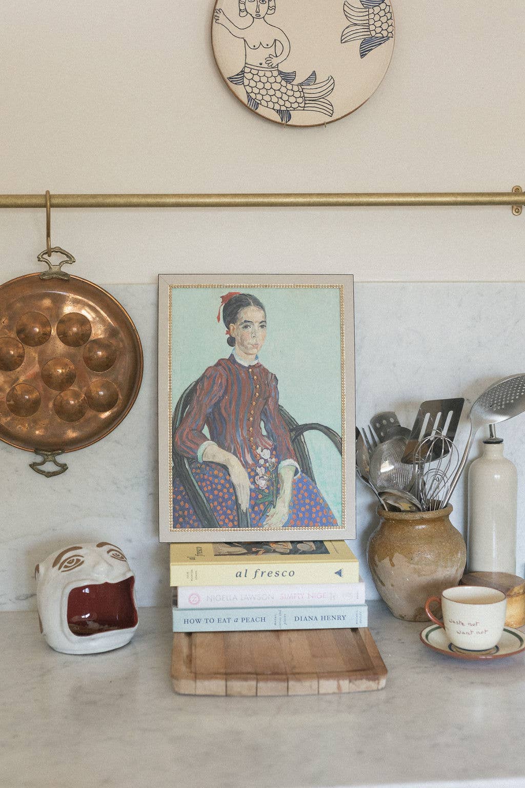 La Mousme Portrait Framed Antique Art: 7x9