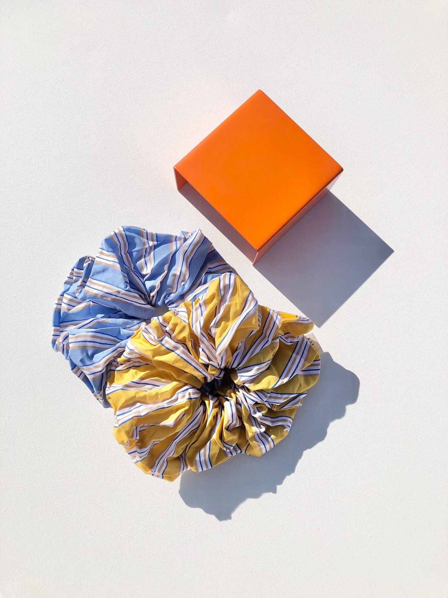 SMART STRIPE SCRUNCHIES: Peach / 19cm