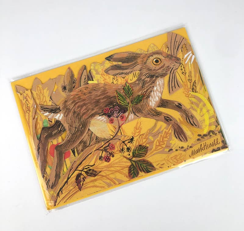 Hares Collage Card - Mark Hearld