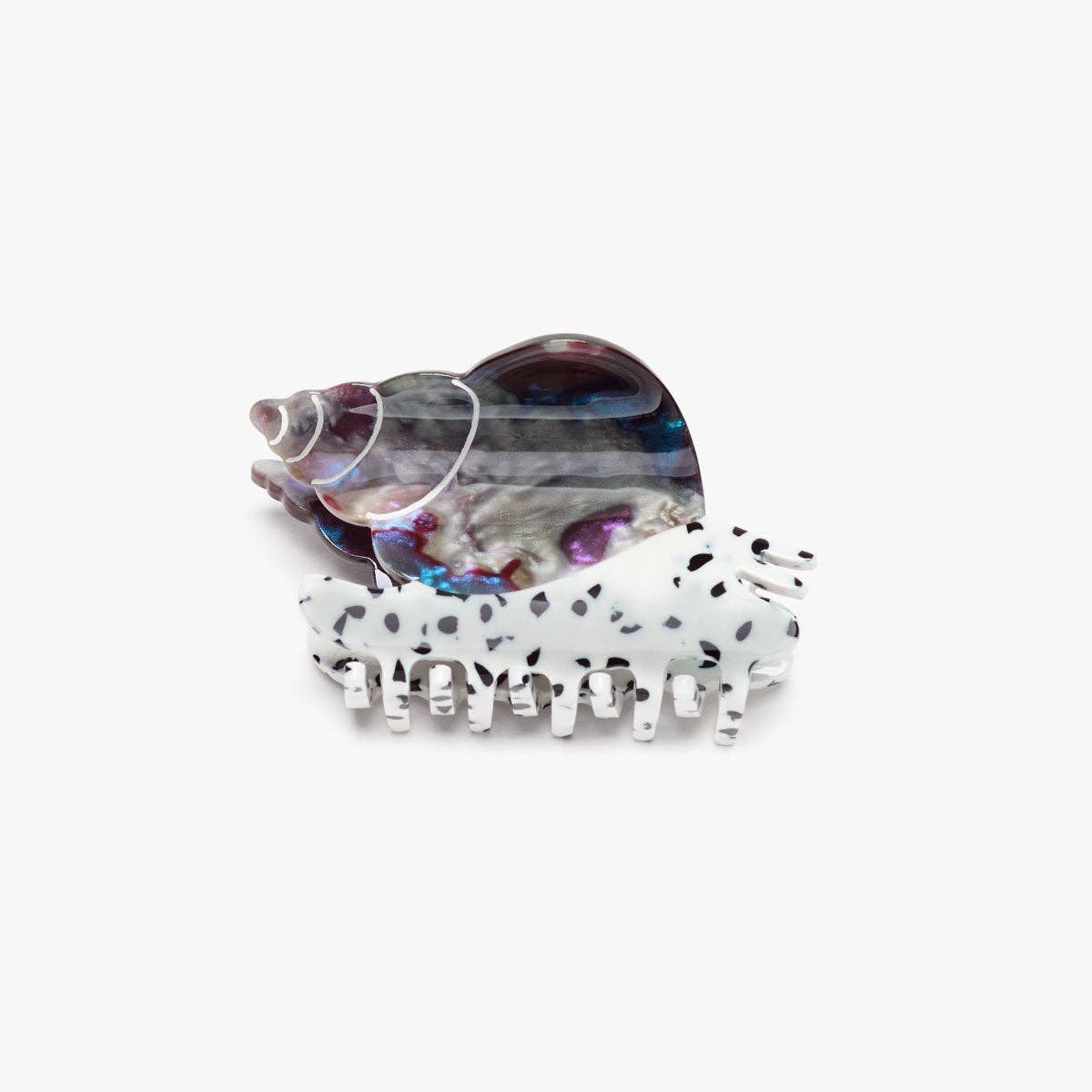 Spotted Whelk Sea Snail Shell Women's AcetateHair Claw Clip
