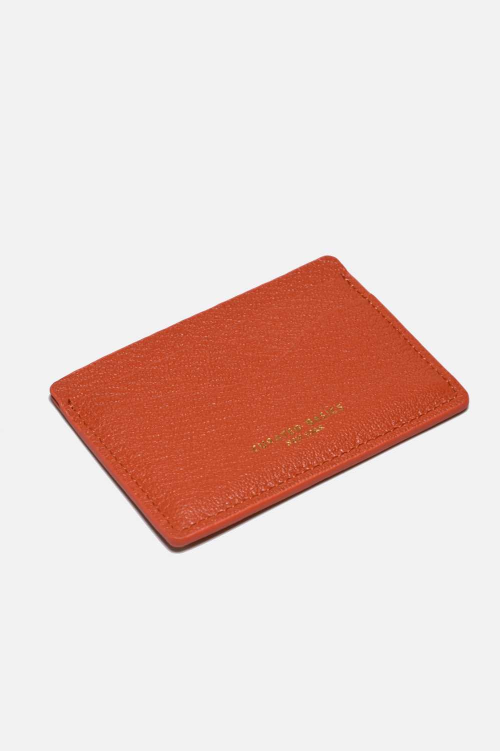 Classic Leather Cardholder: Brown or Orange