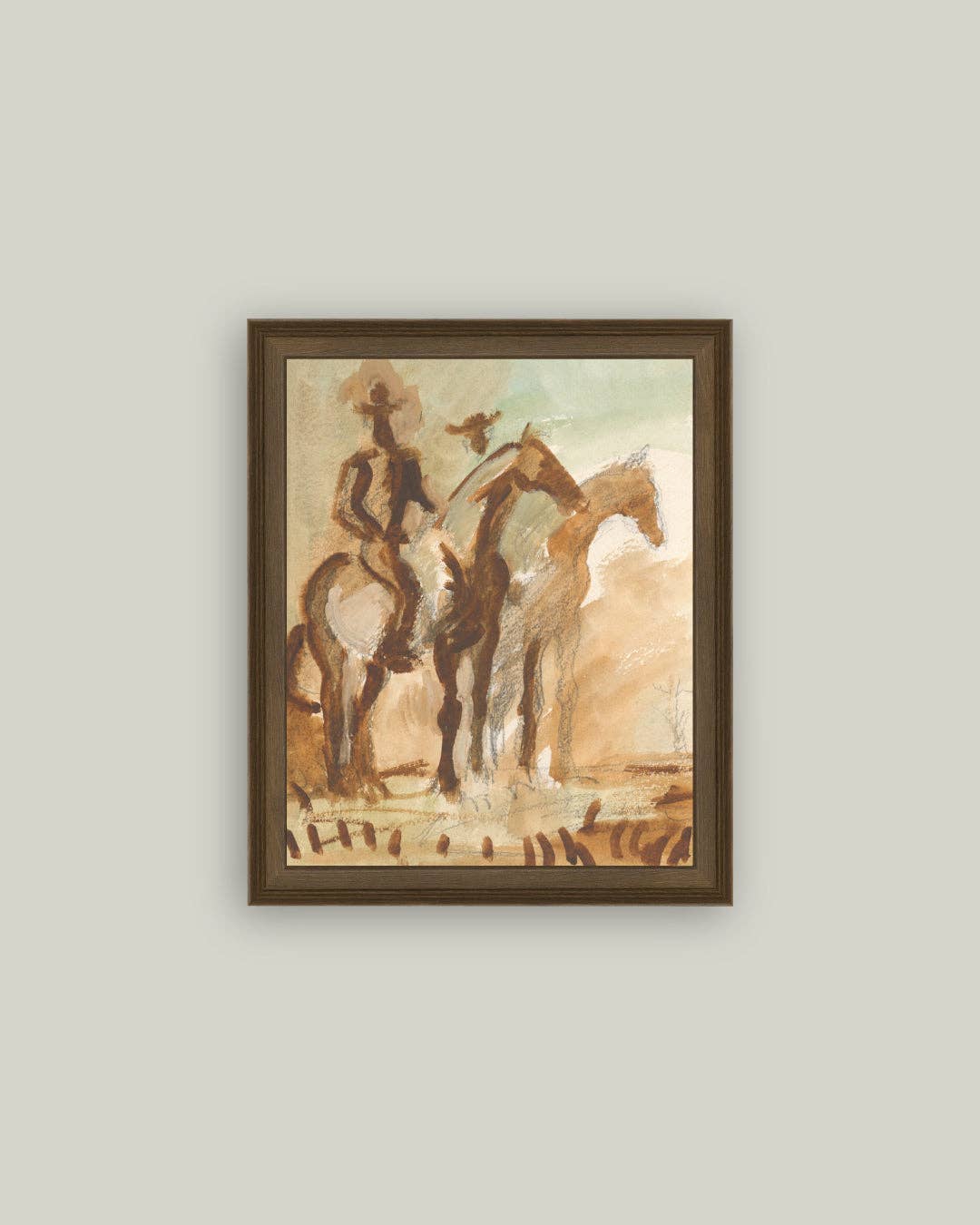 Study of the Watch Framed Antique Art