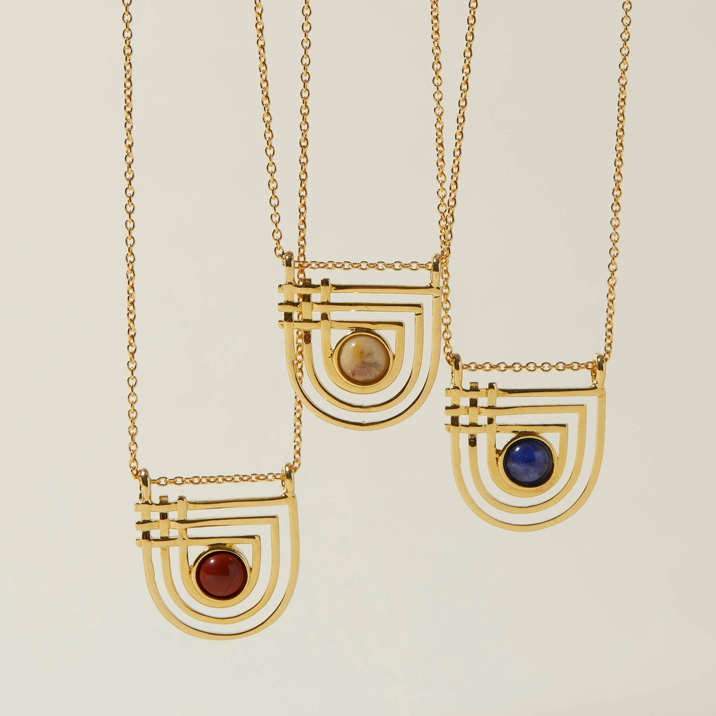 Golden Era Necklace - Agate: 18" Chain