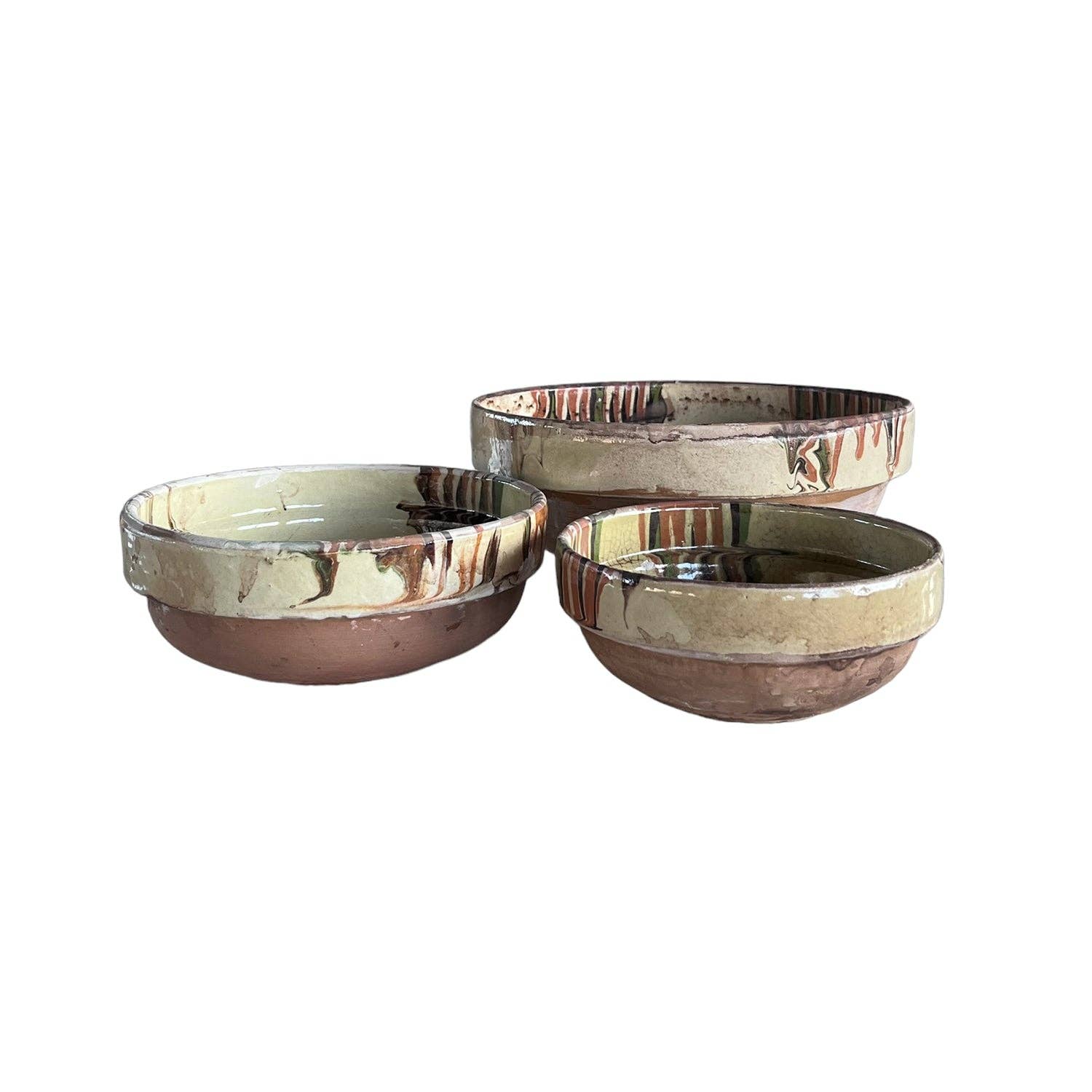 Cottage Crafted Bowl: Marbleized Cream / Medium