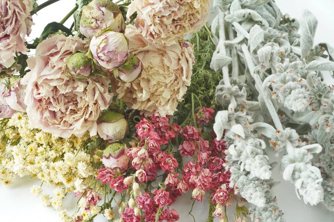 Larkspur-Dried-Pink, bunch of 10, dried flowers