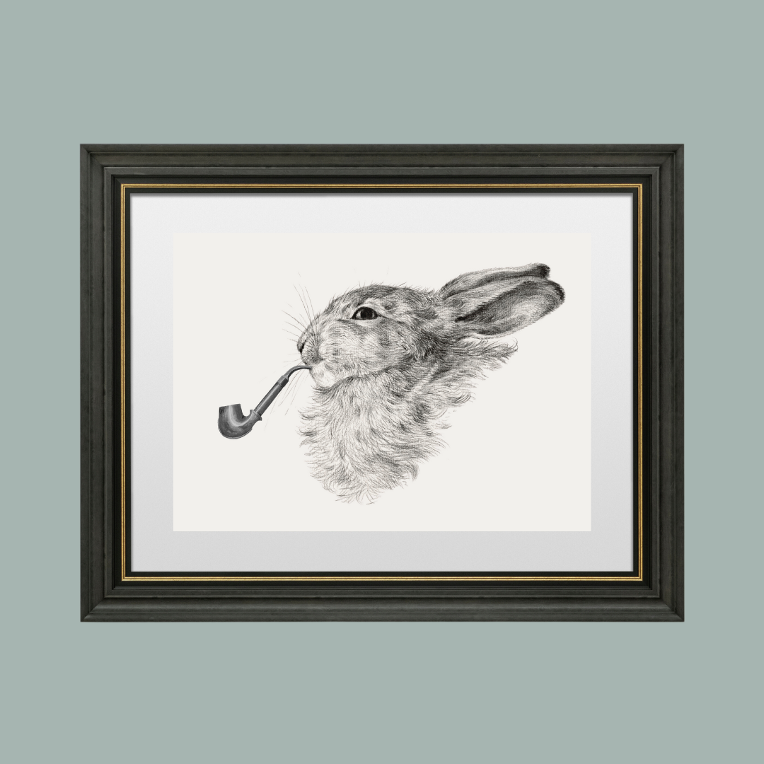 Mr. Gentleman Rabbit Antique Art Print