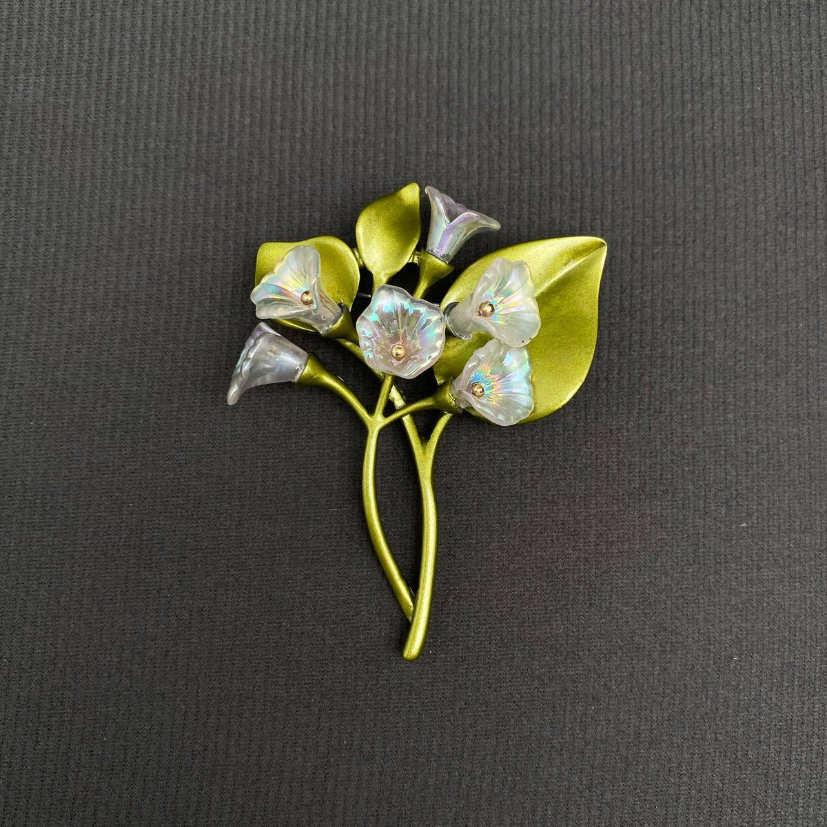 Resin Morning Glory Flower Brooch