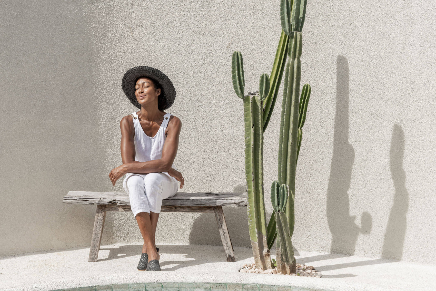 Holiday Papale Sun Hat in Black