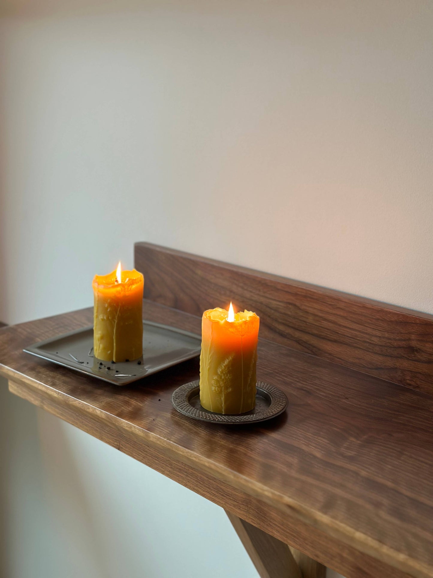 Meadows Beeswax Pillar Candle