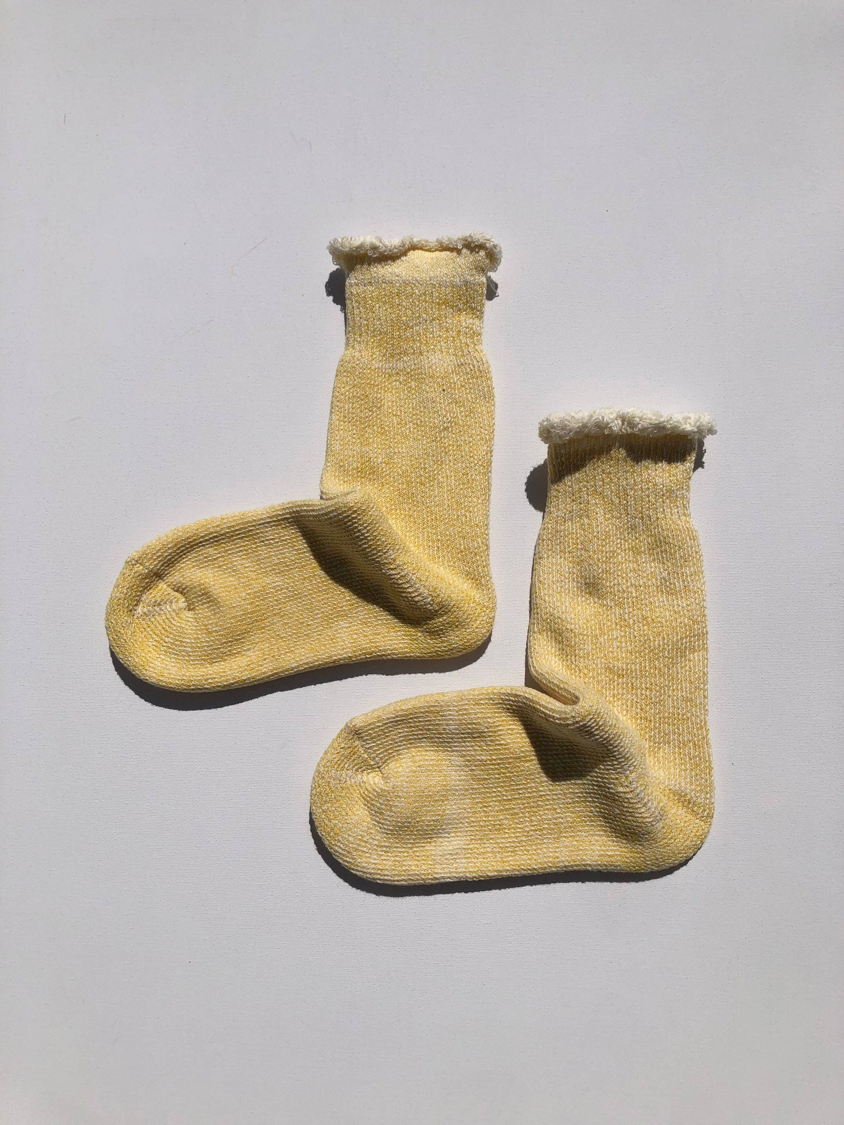 Terry Loop Socks in Lemon