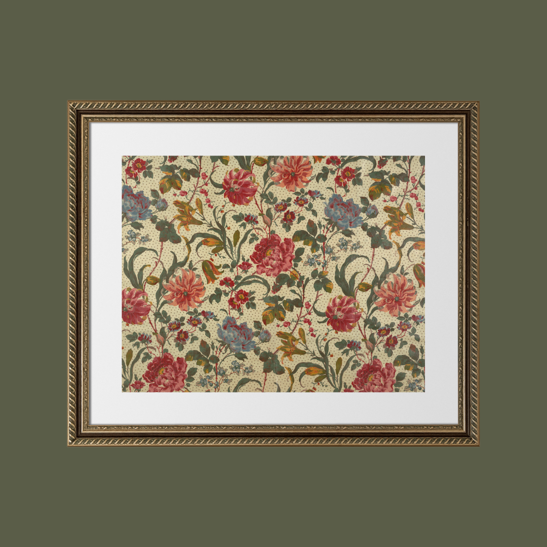 19th c. Tiger Lily English Textile Print