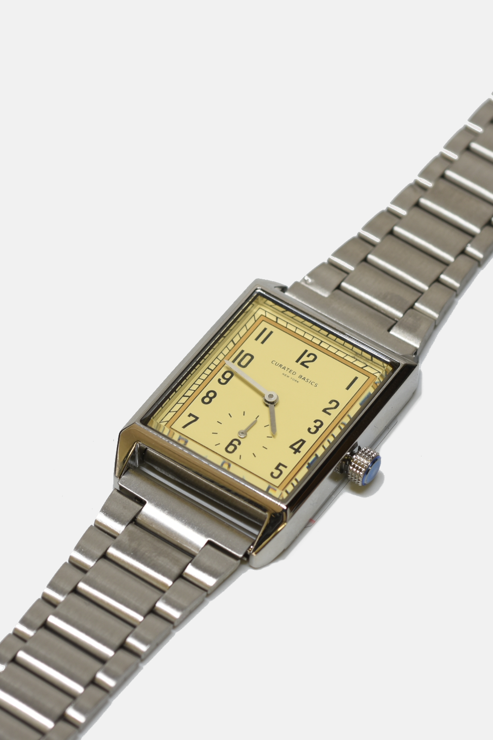 Classic Rectangular Watch: Metal Links