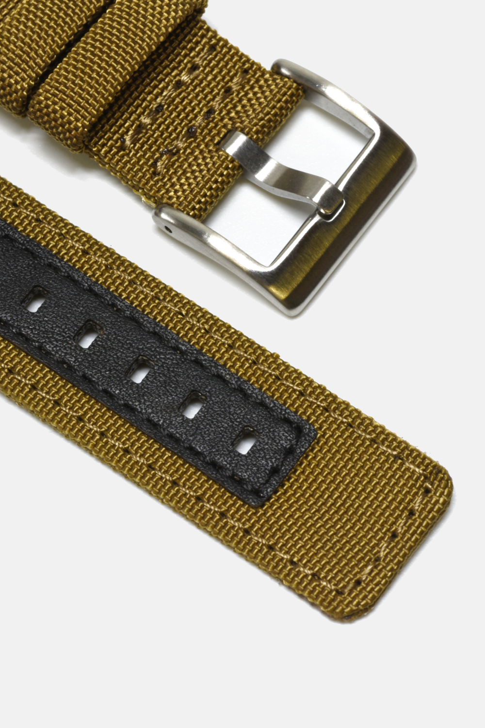 18mm // 20mm Khaki Canvas Traditional 2pcs Strap: 20mm