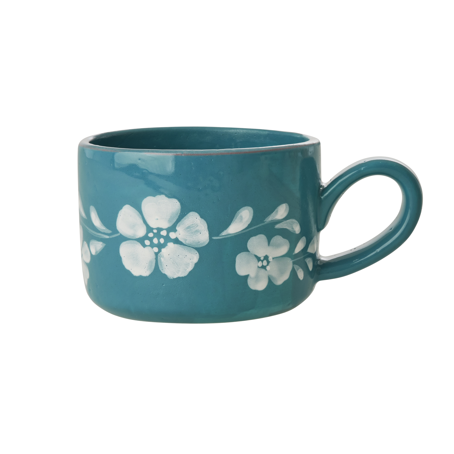 Hand Painted Florals Cappuccino Mug
