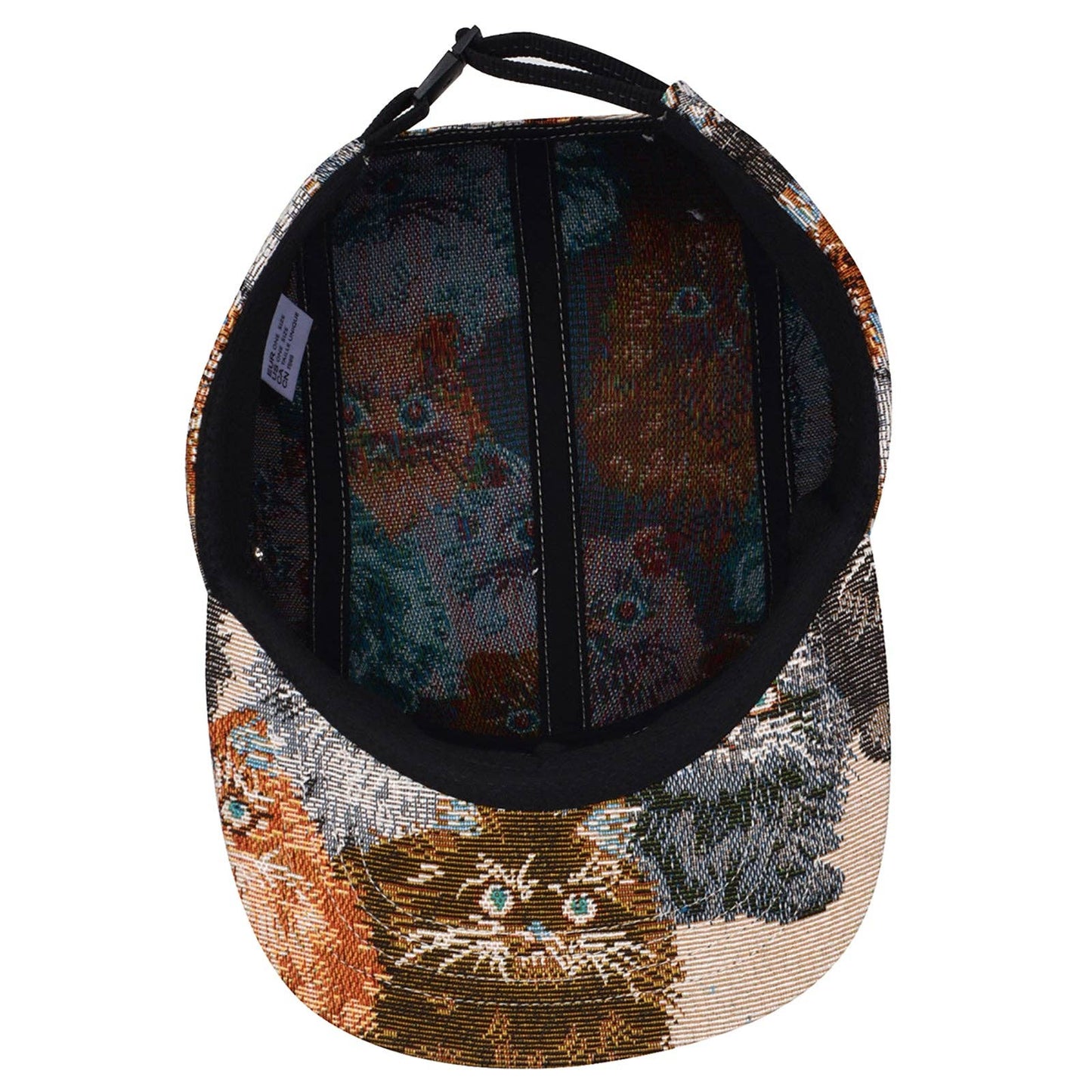 Cat Jacquard 5 Panel Hat