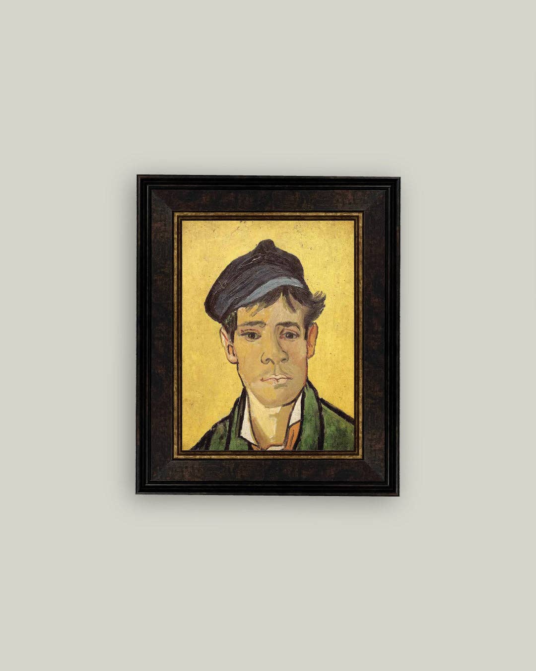 Yellow Portrait Framed Antique Art: 10x14