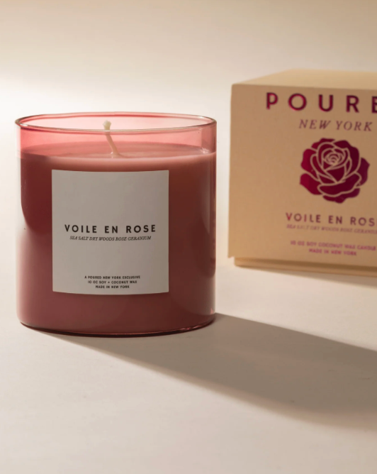 Voile en Rose Candle by Poured NY
