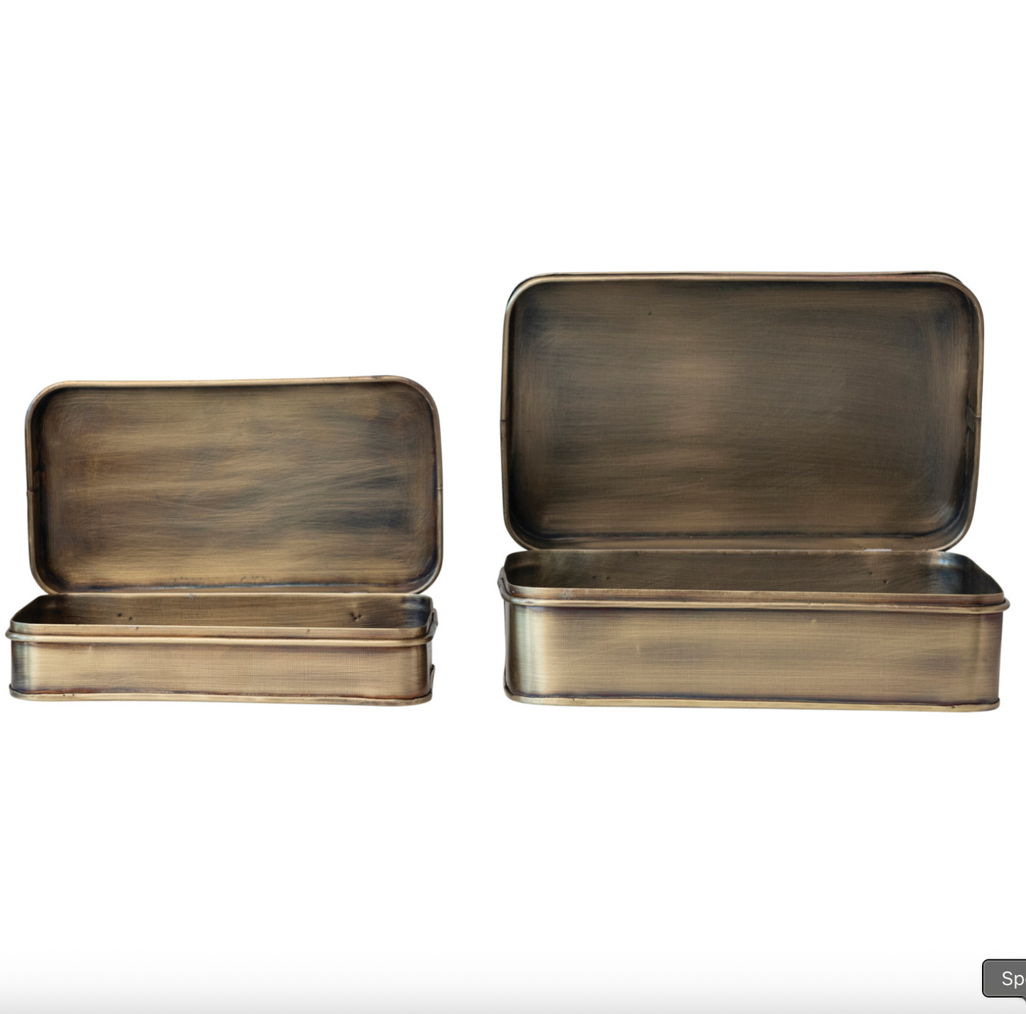 Brass Metal Boxes - Set of 2