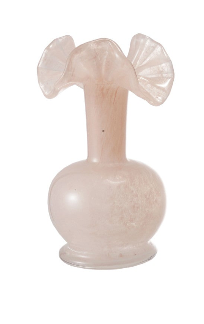 Ruffle Glass Vase -- 3 Colors