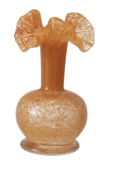 Ruffle Glass Vase -- 3 Colors