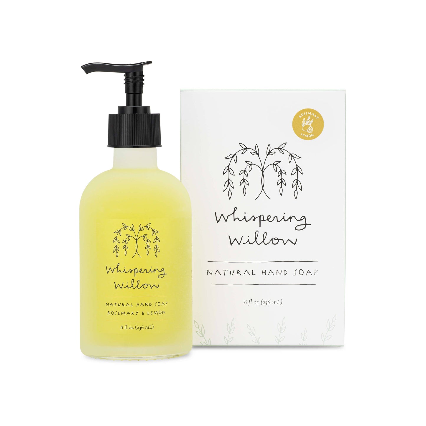 Rosemary & Lemon Hand Soap - 8oz Glass Pump (Seasonal)