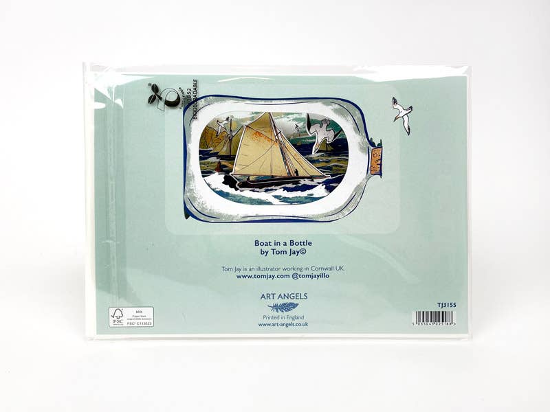 Boat in a Bottle 3D Card - Tom Jay