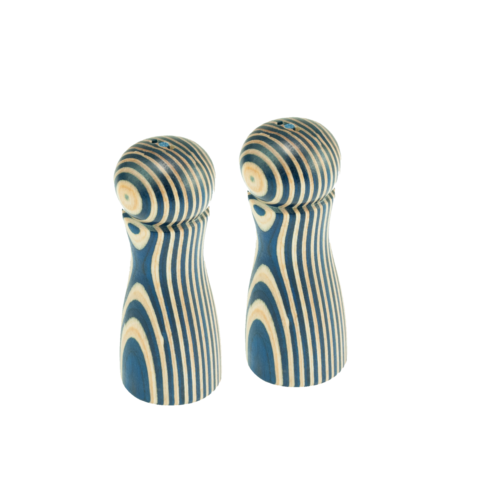 4" Blue Pakka Salt & Pepper Shaker Set