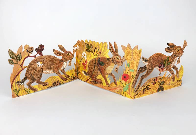 Hares Collage Card - Mark Hearld