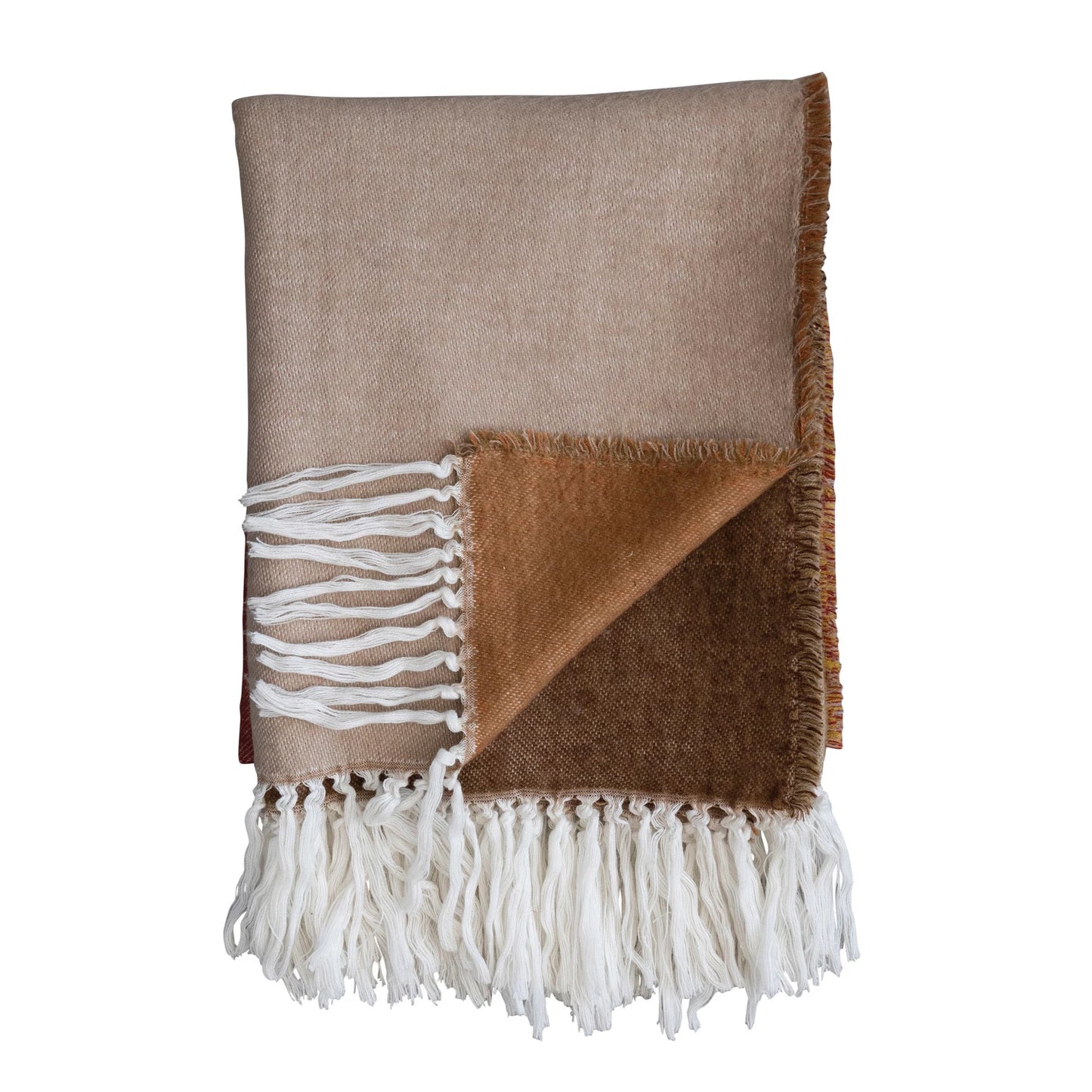 Block Pattern & Fringe Throw