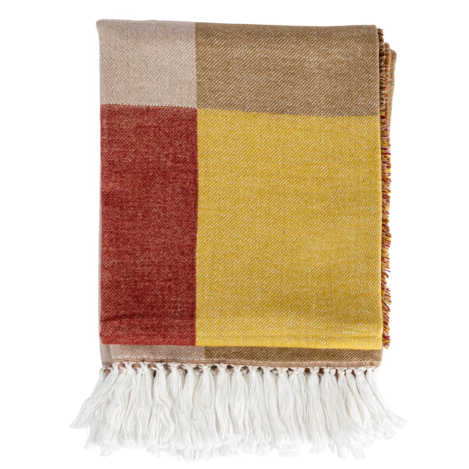 Block Pattern & Fringe Throw