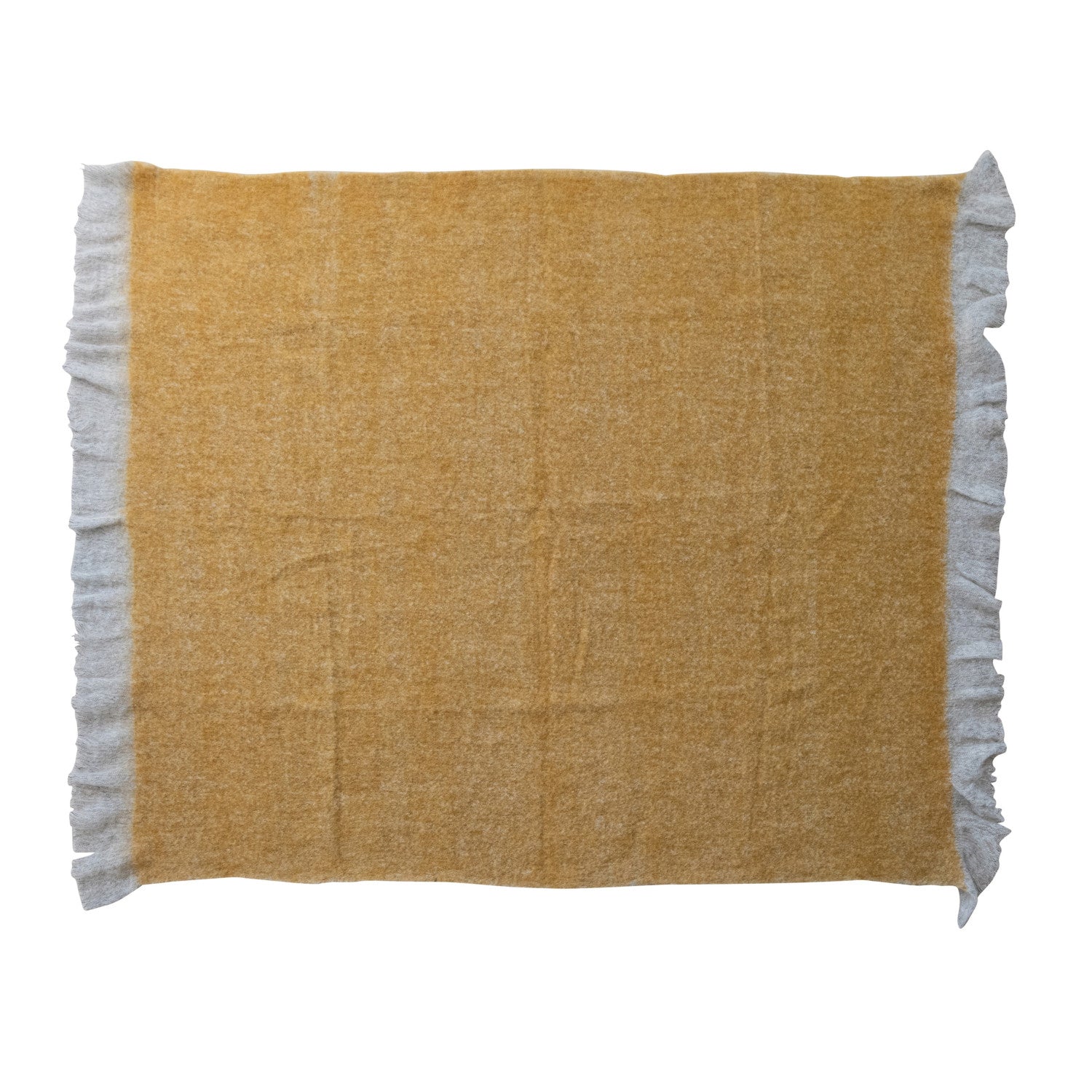 Ruffled Fringe Throw Blanket
