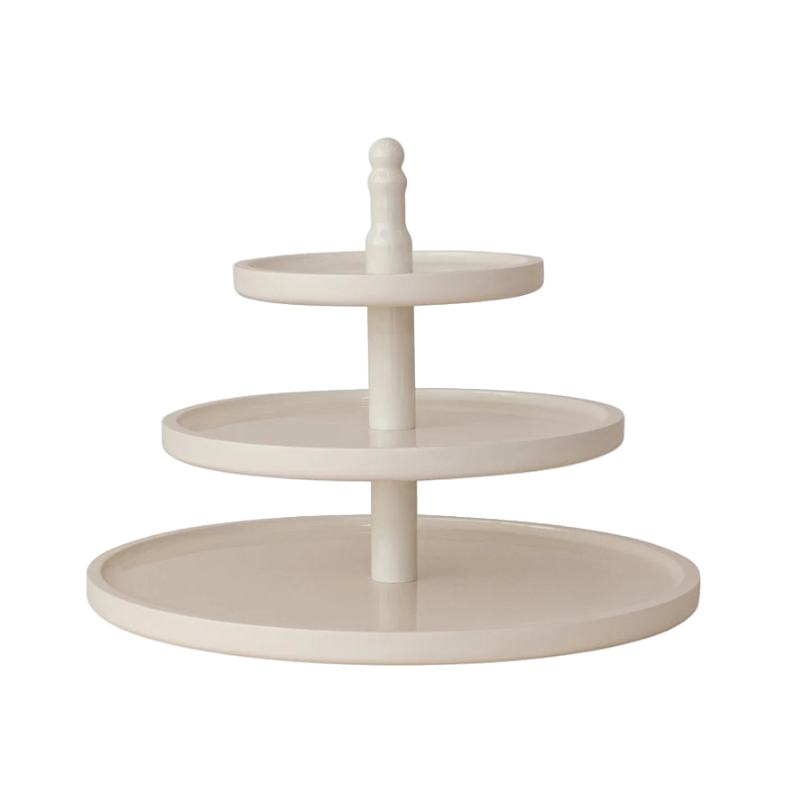 Elegant White three-tiered Tray