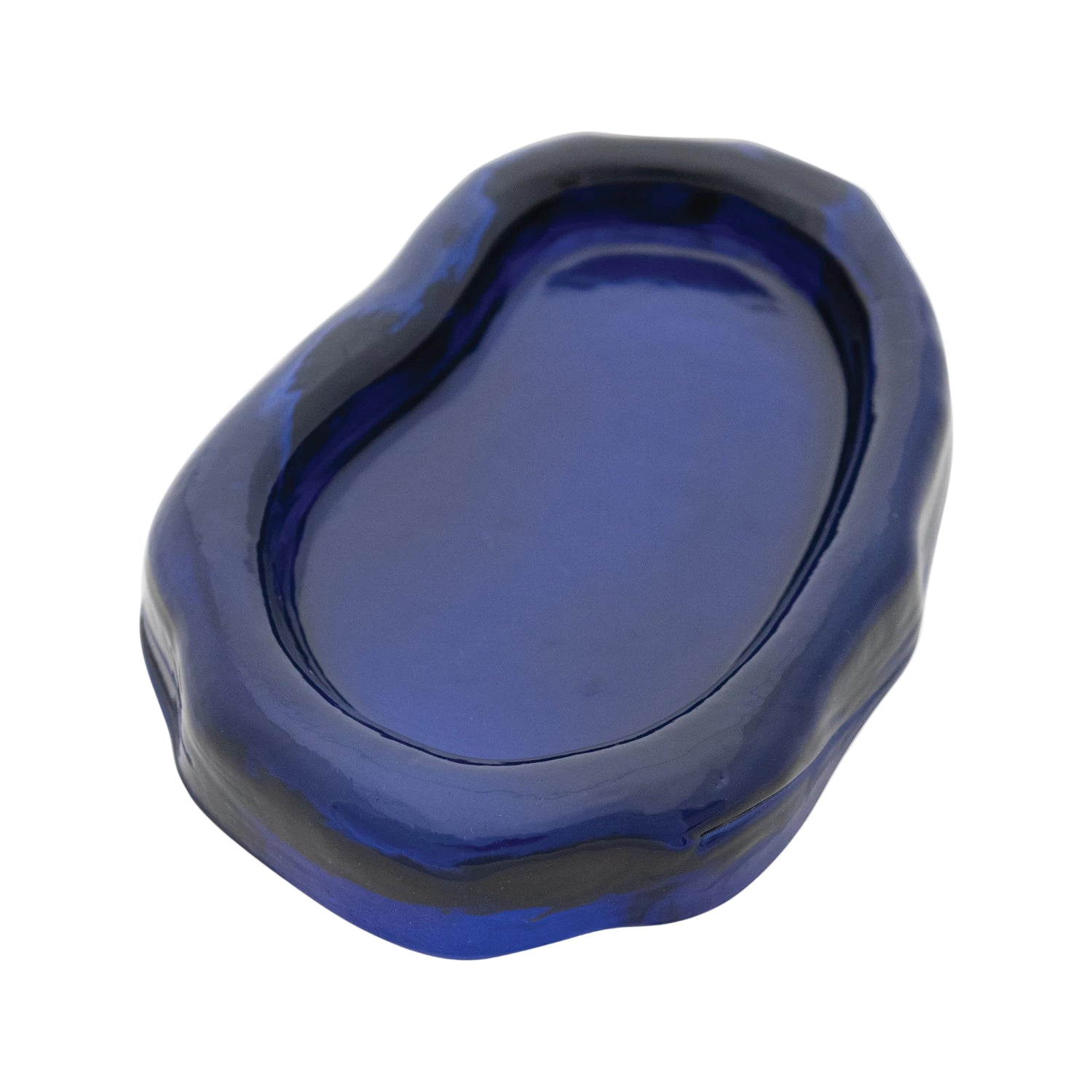 Recycled Blue Glass Dish