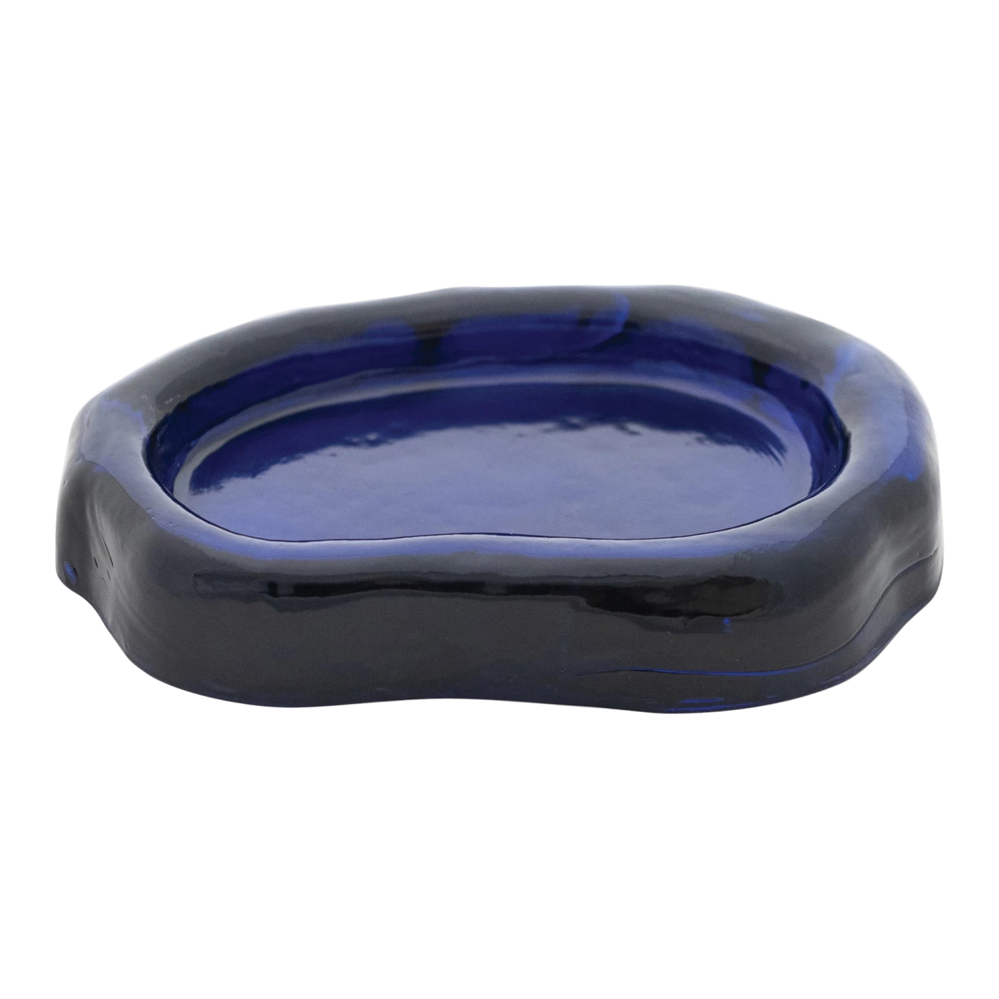 Recycled Blue Glass Dish