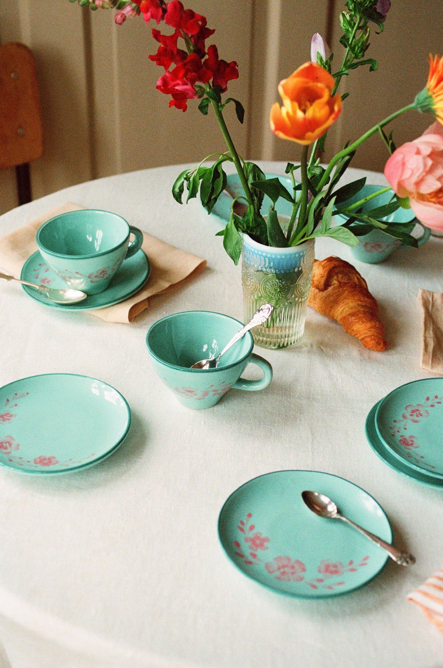 Floral Ceramic Cake Plate