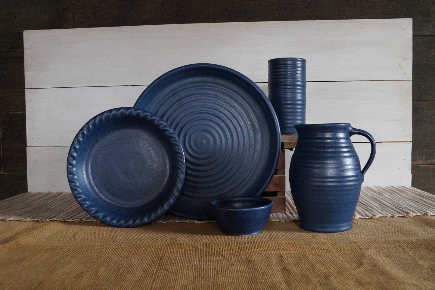 Farmhouse Ridges Spoon Rest - Denim