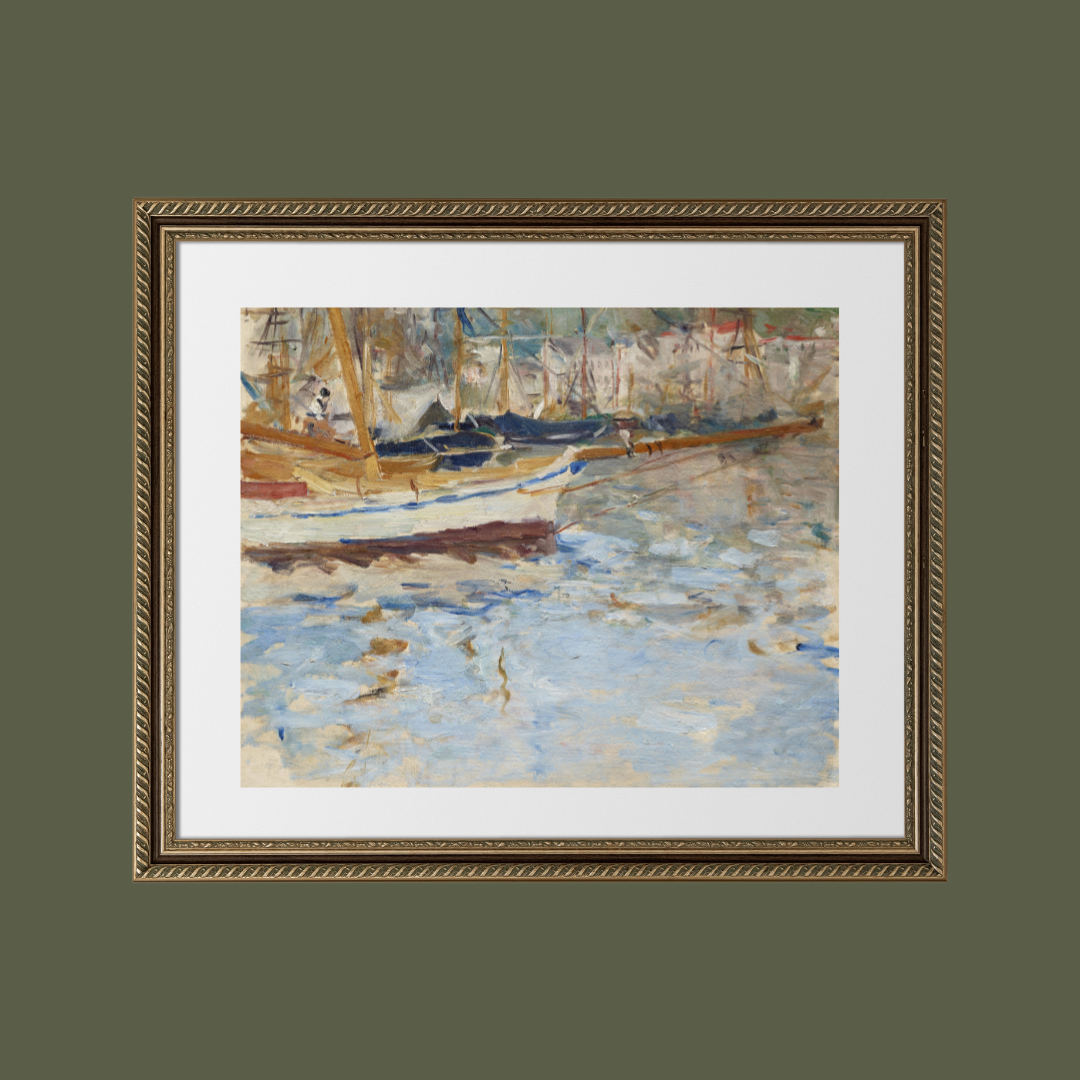 "The Port of Nice" by Berthe Morisot Print
