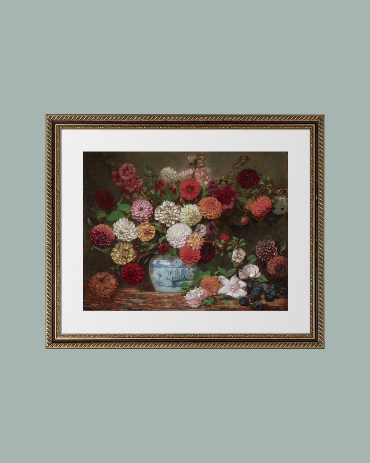 Harvest Bouquet Antique Art Print