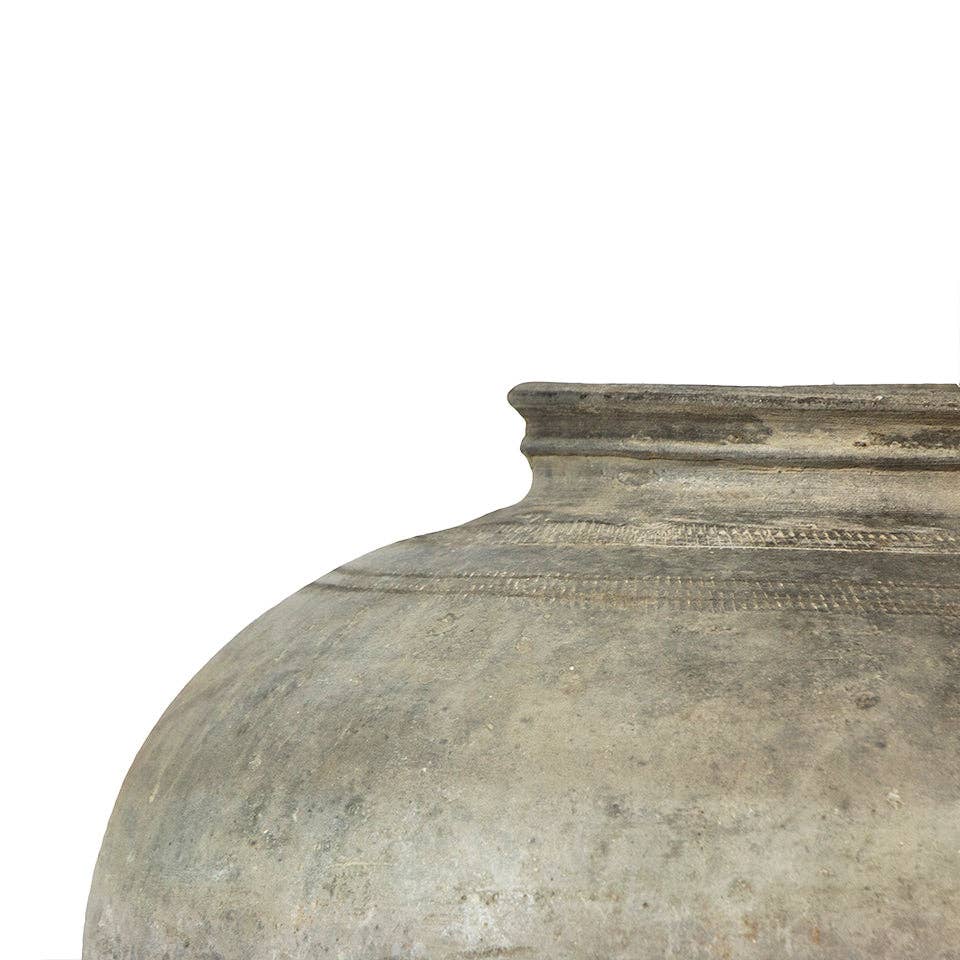 Vintage Mud Pot with Base