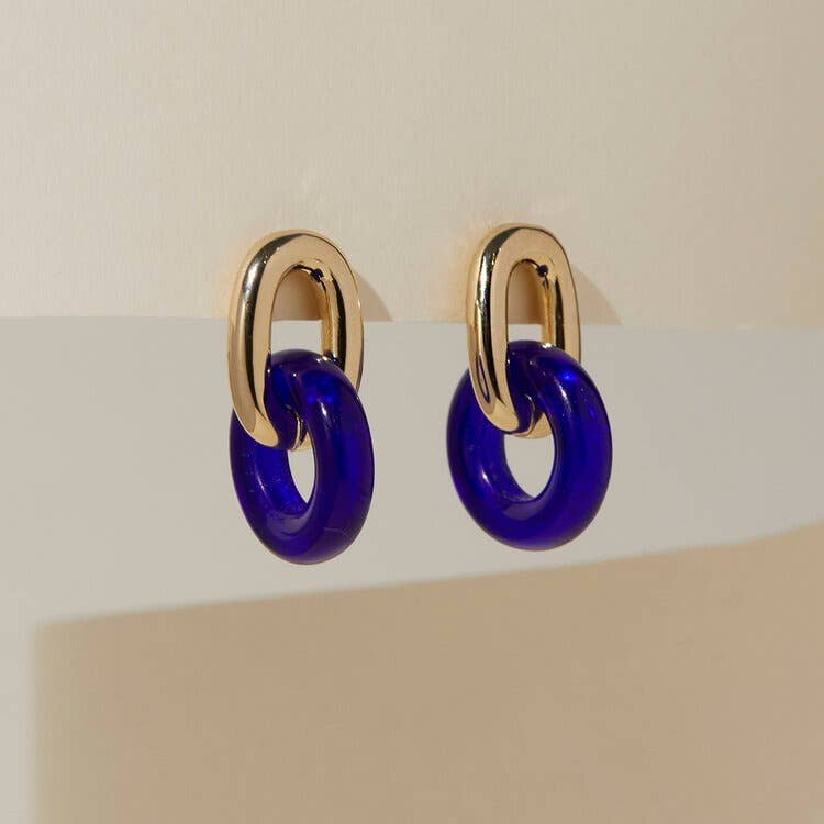Anna Earrings - Cobalt