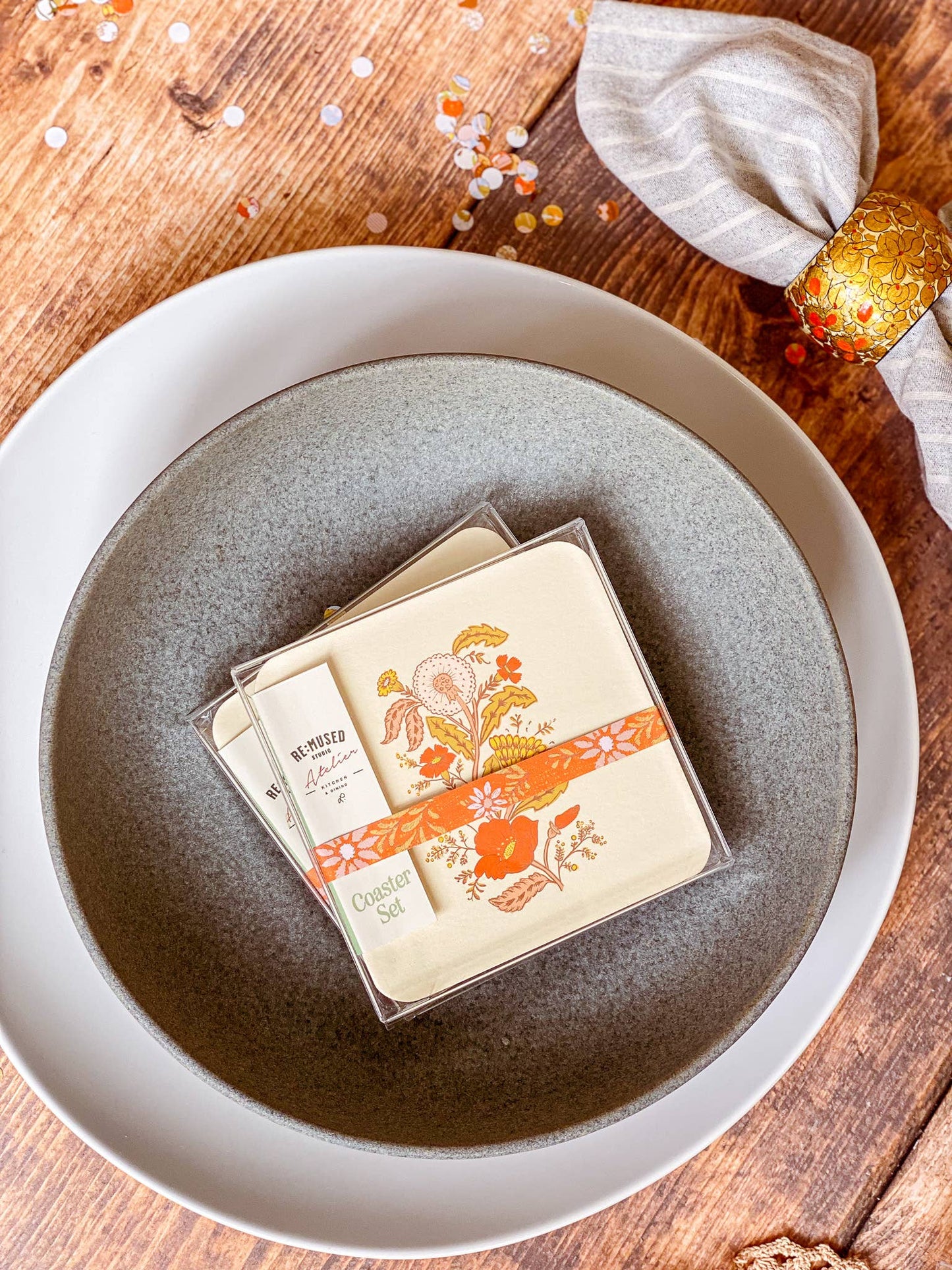 Wildflower Reverie Coaster Set-Double Sided