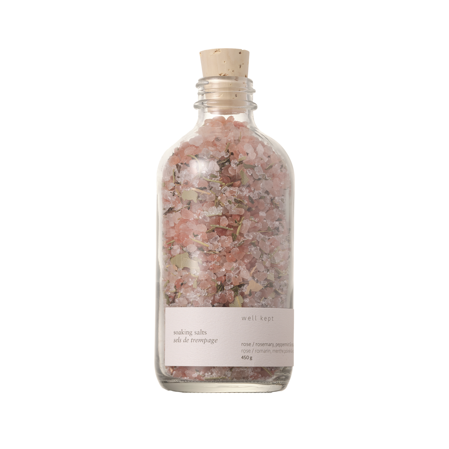 Soaking Salts - Rose - 450g (all-natural, handmade)