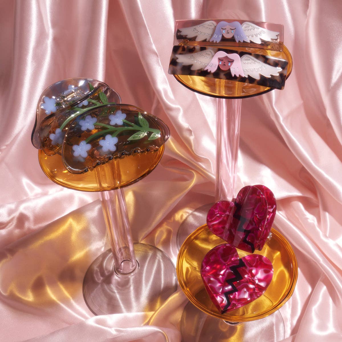 Forget-Me-Not Light Blue Flower Acetate Hair Claw