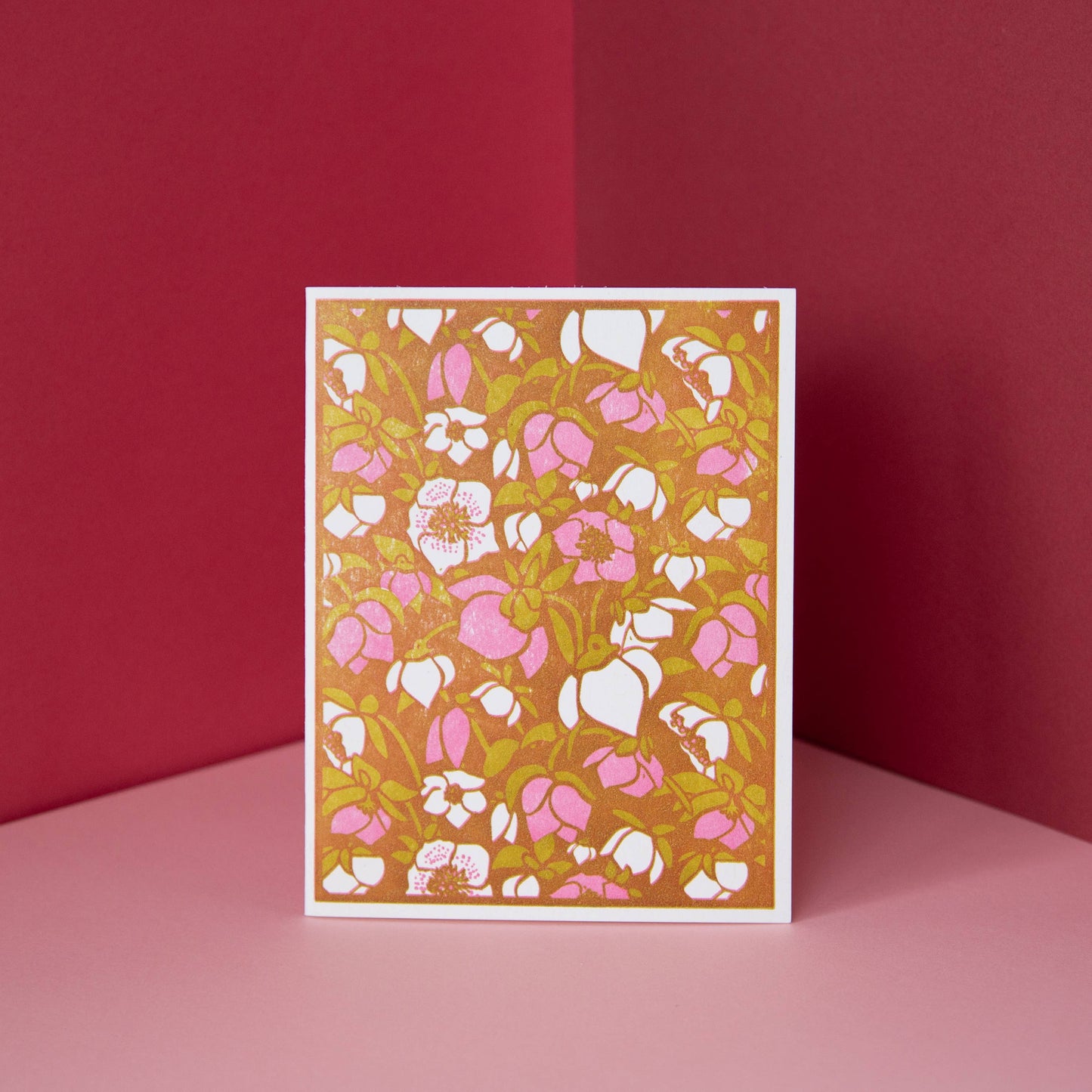 Hellebore (Pink) Letterpress Card
