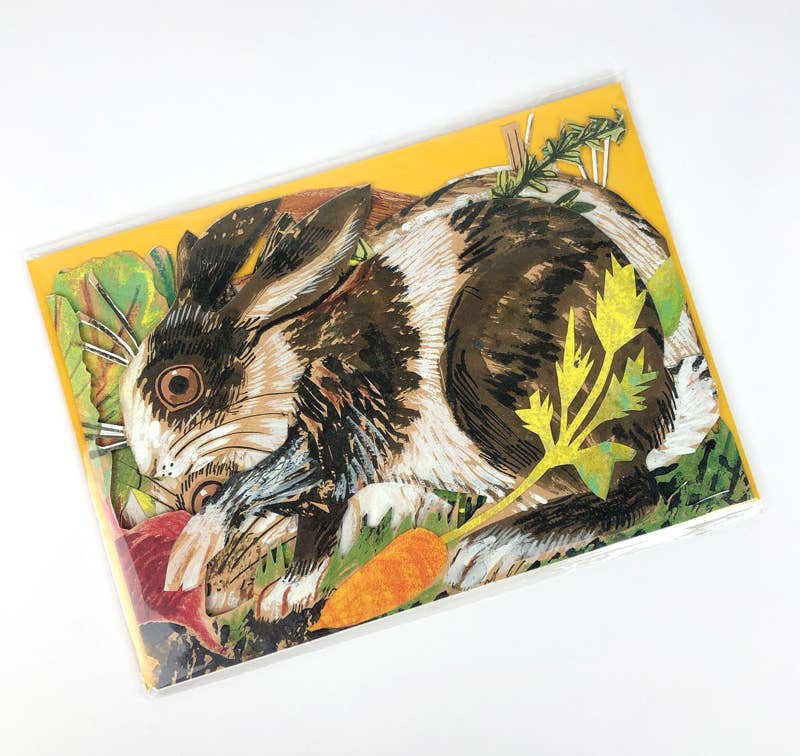 Rabbits Collage Card - Mark Hearld
