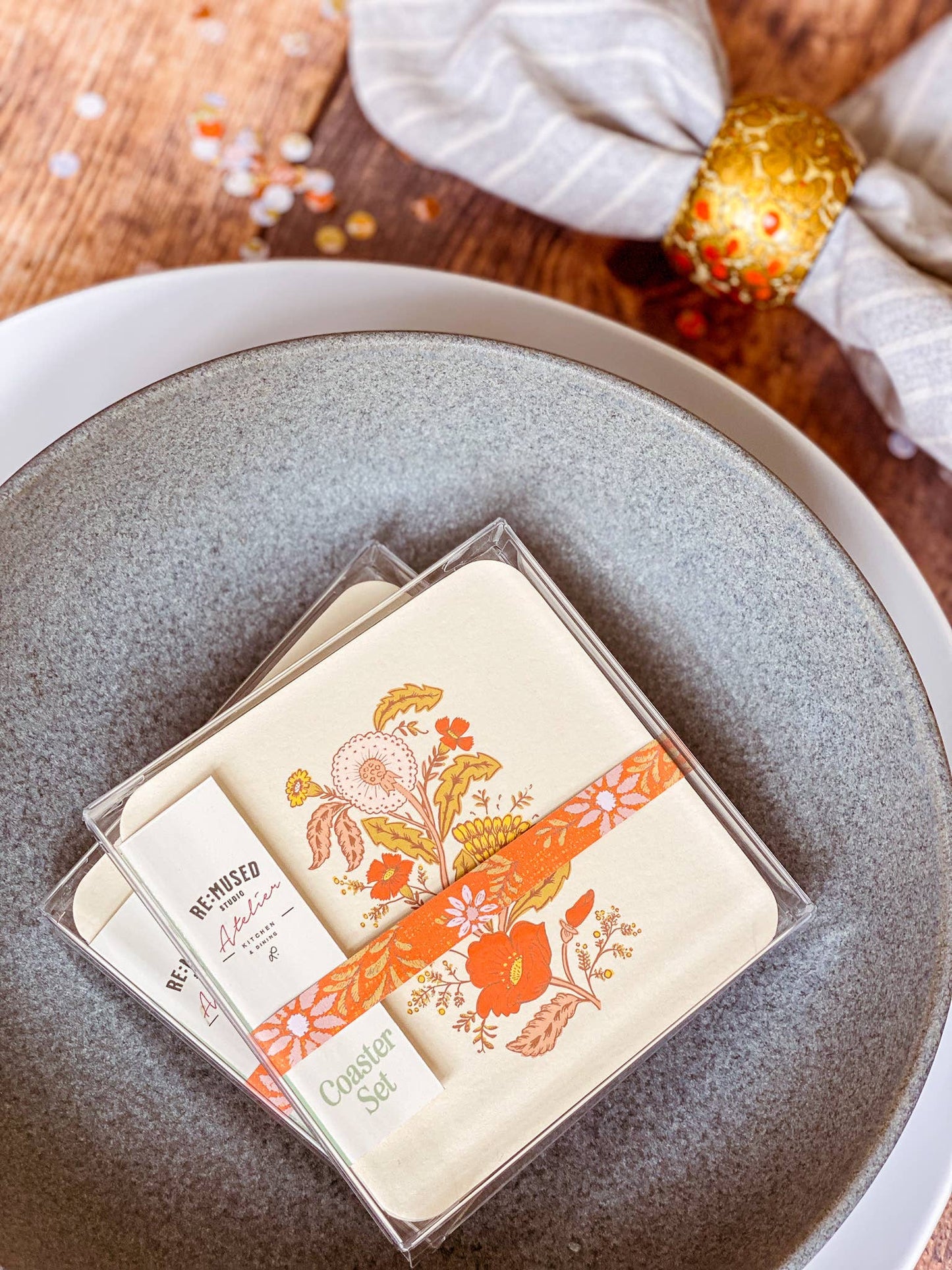 Wildflower Reverie Coaster Set-Double Sided