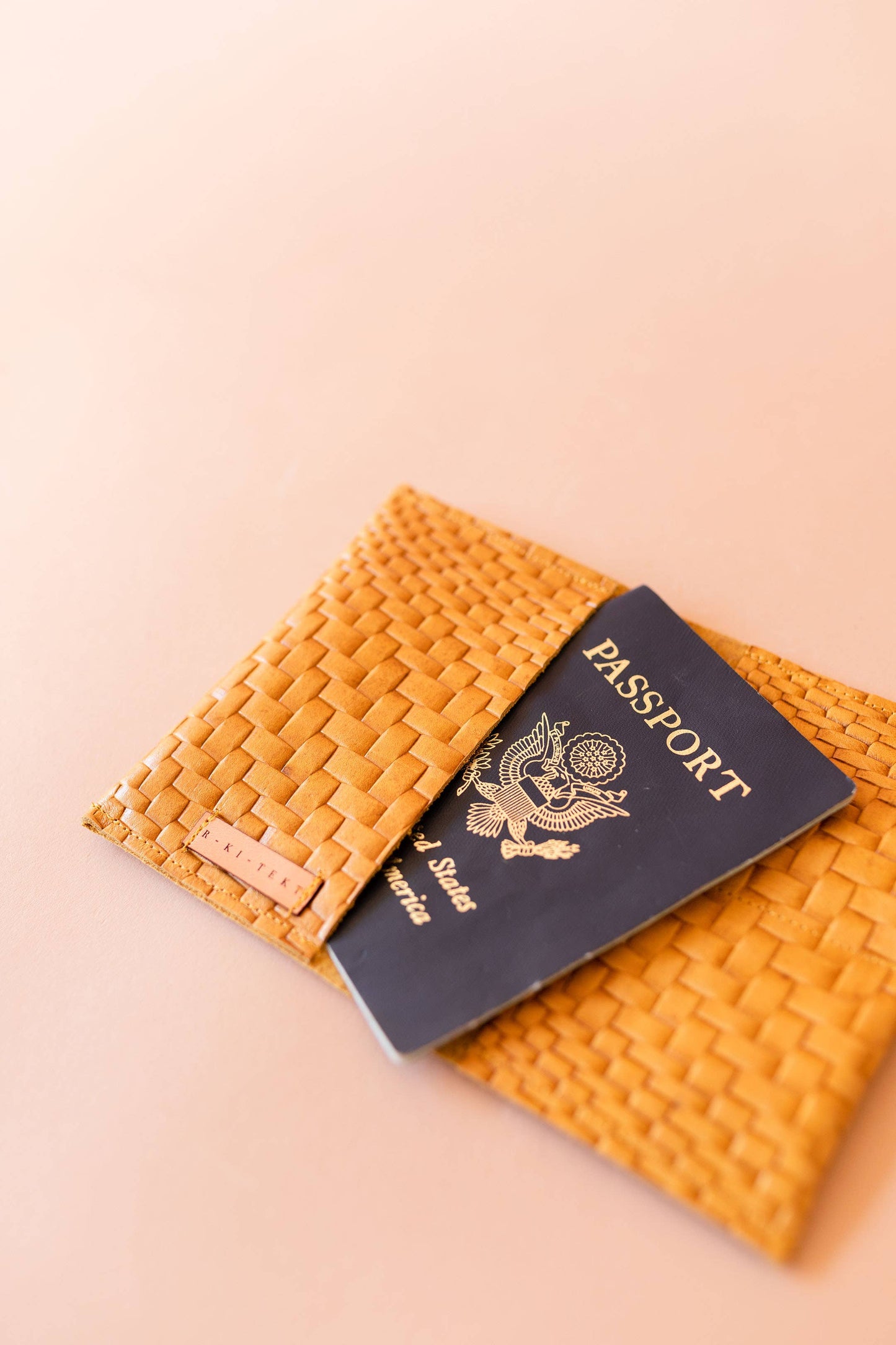 Woven Leather Passport Cover - 3 colors
