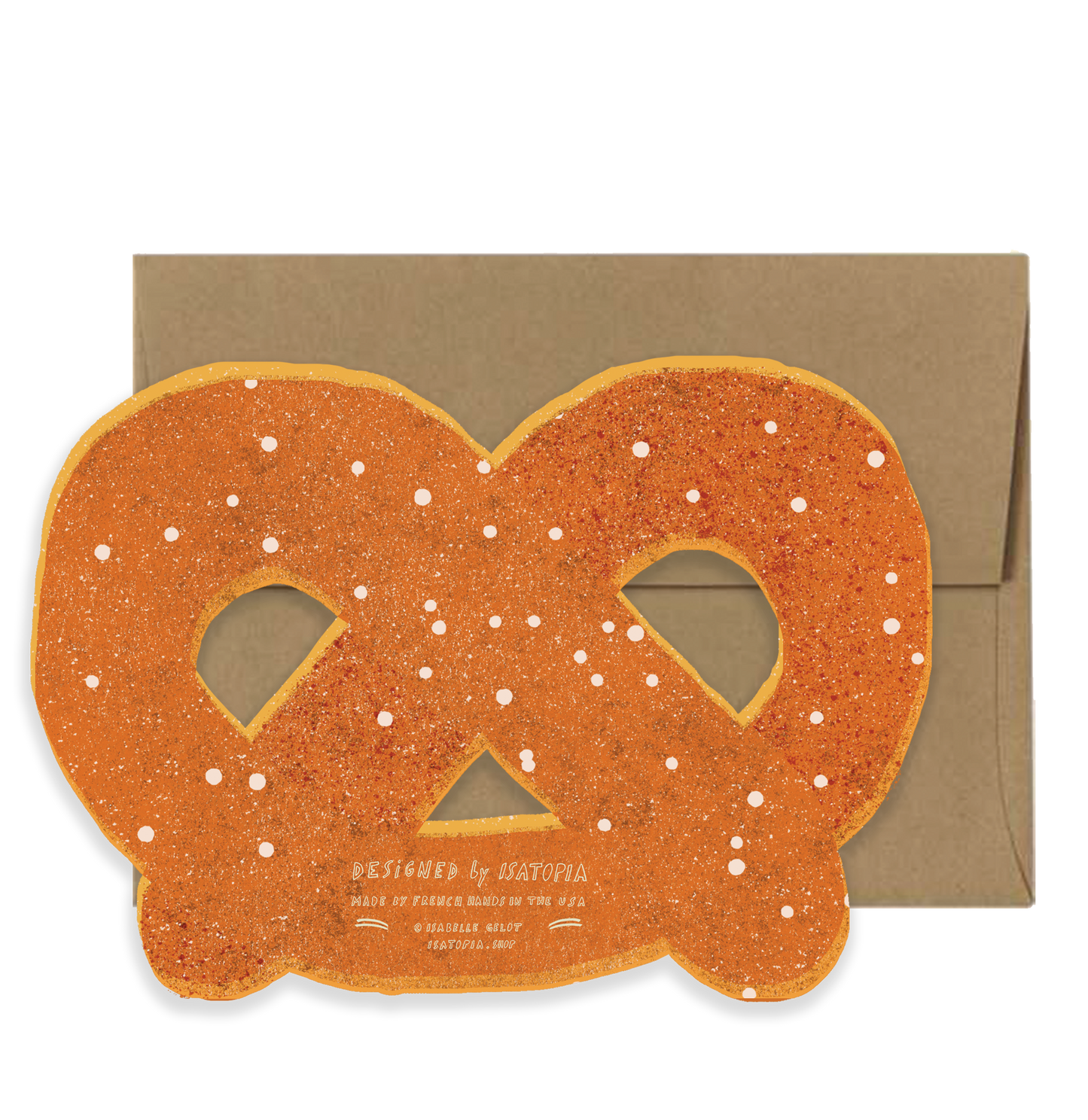 Pretzel Card Die Cut Card